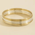 Thin Stacking Bangle Bracelet Set Gold silver mix