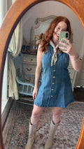 Denim halter top dress