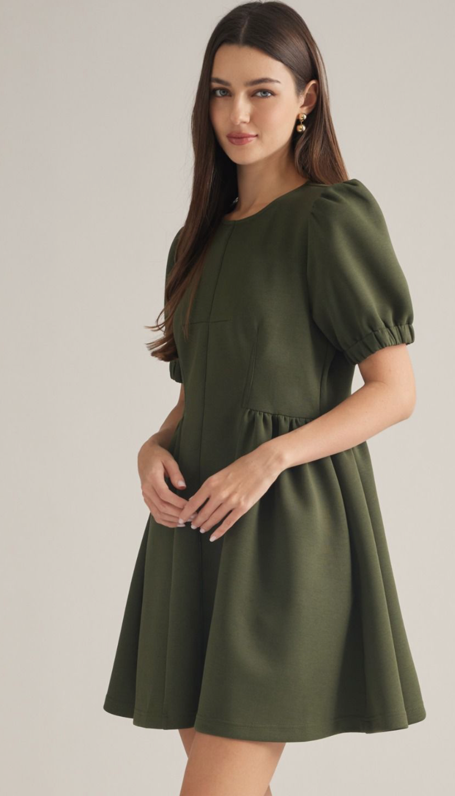 Maggie dress in Dark Olive
