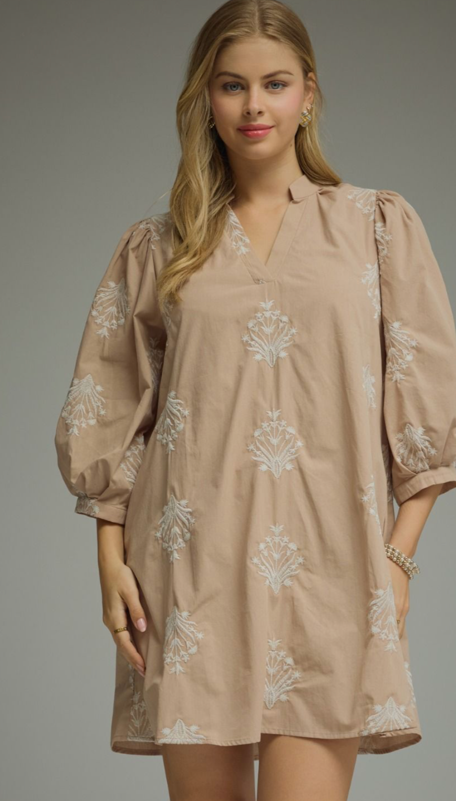 Embroidered Entro Dress