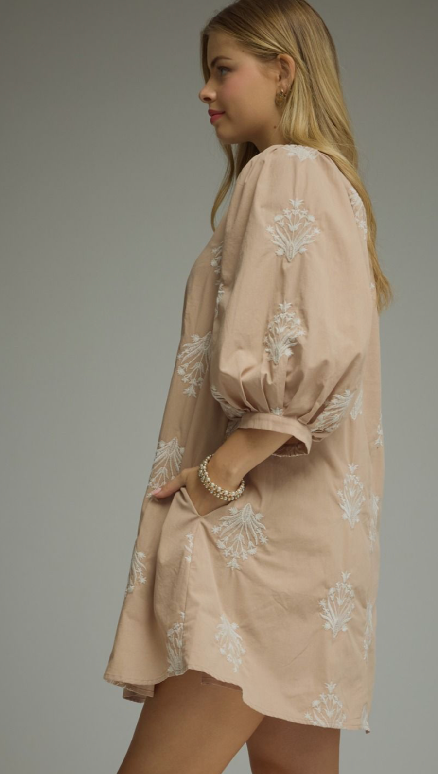 Embroidered Entro Dress